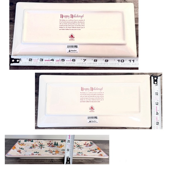 Disney Parks Retro Storybook Holiday Mickey Mouse & Friends Ceramic Tray - Picture 14 of 14